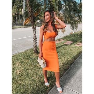 NWT PrettyLittleThing Slinky Midi Skirt